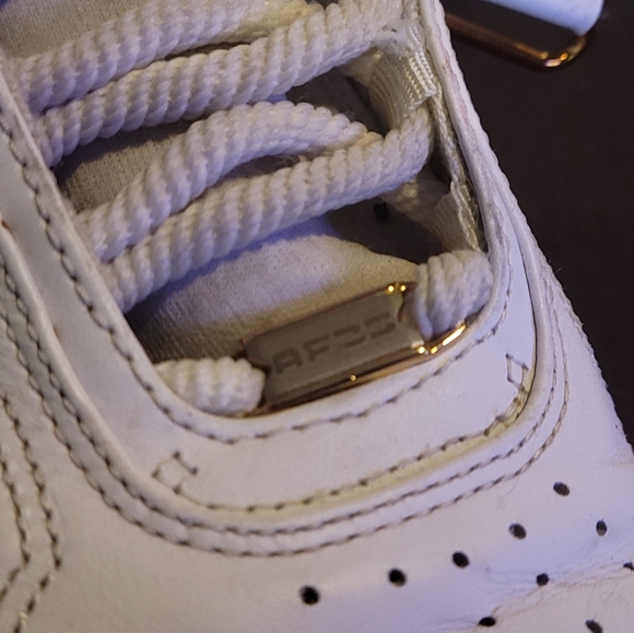 NIKE Air Force 25th Anniversary Basketball White Gold 315015-171 - Picture 3 of 9